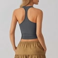 thumbnail image 4 of Kingdiese Women's Detachable Bra Pad V Neck Stylish Back Sports Vest Satin Top for Women, Size XL, 4 of 5