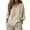 Beige-#002, variant on Gauze Shirts for Women Casual Cotton Linen Tunic Blouse 3/4 Length Sleeves V Neck Gauze Shirts Summer Beach Vacation Tees,Gray M