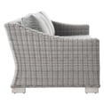 thumbnail image 4 of Modway Conway 5-Piece Outdoor Patio Wicker Rattan Furniture Set in Light Gray Gray, 4 of 10