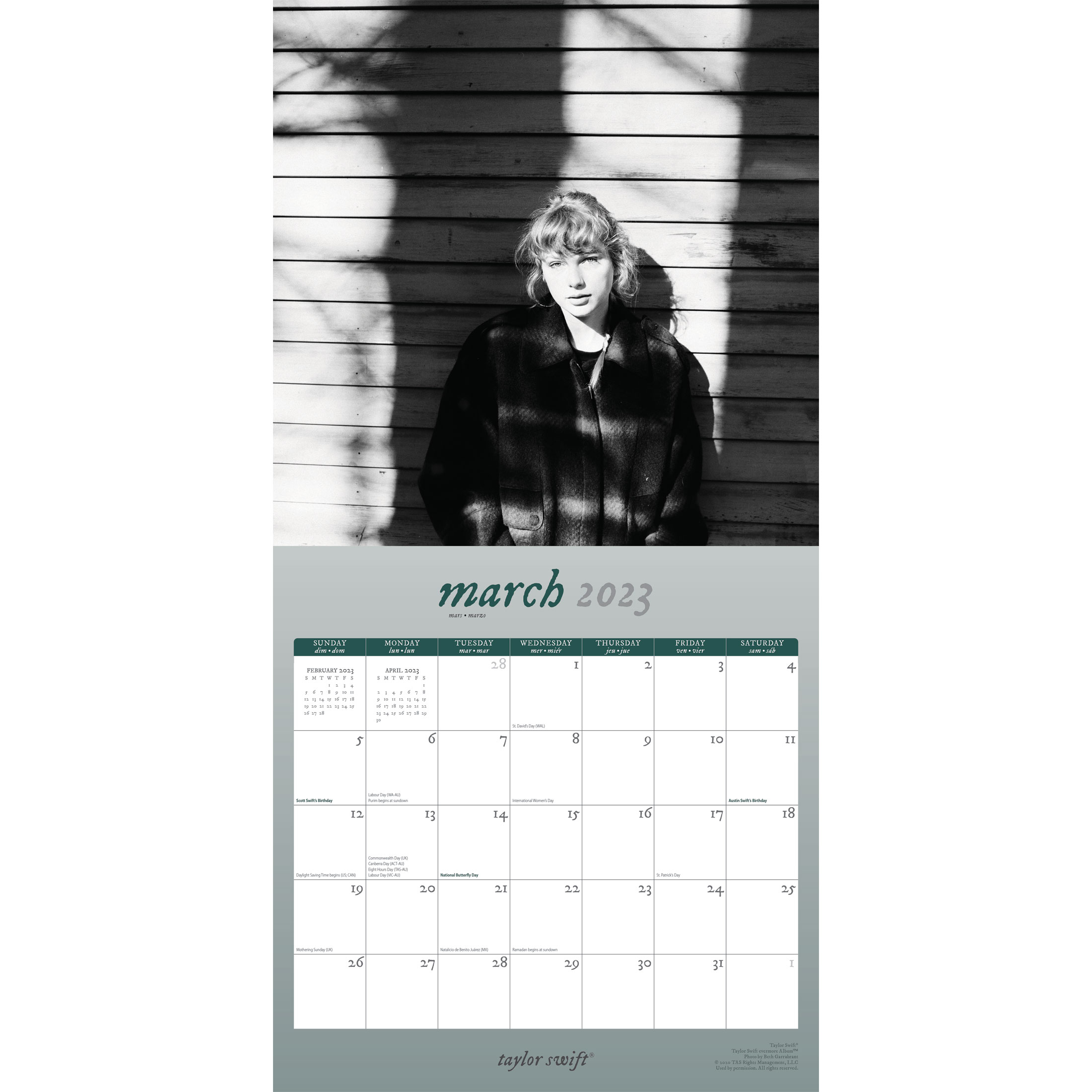 BrownTrout - 16-month calendar - wall mount - 2023 - Taylor Swift - month  to view - square - 12 in x 12 in - dated - Walmart.com