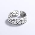 thumbnail image 1 of Anillos abiertos Vintage de plata de ley 100% para hombres y mujeres, anillos de moda Retro, letras, flor, Calavera, accesorios de regalo, 925, 1 of 2