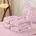 thumbnail image 5 of Erosebridal Cute Unicorn Zipper Twin Comforter Sets with Fitted Sheet and 2 Pillowcases,Rainbow Floral Heart Zipper Bedding Set For Girls,Pink Reversible,4pcs, 5 of 7