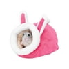 jingyuKJ Animal Mini Sleeping House Warm Pet Hedgehog Hamster Nest (Pink Rabbit)