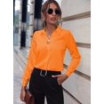 thumbnail image 1 of Chic Haut à Col Rabattu Élégant pour Femmes Chemise Ajustée Manches Longues Parfait pour le Printemps/automne, 1 of 19