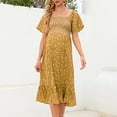 thumbnail image 6 of Maternity Dress for Women Floral Square Neck Maternity Maxi Dress Elegant Smocked Waist Flowy A-Line Casual Long Dress for Pregnancy Photoshoot Maternity Clothes, 6 of 6