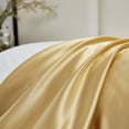 thumbnail image 6 of HIG Cooling Curved Pillow Cases 2 Pack King - Silky Soft Stretch Satin Pillow Shams, Gold - 20x36 Inches, 6 of 7