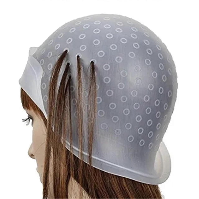 Silicone Hair Coloring Highlighting Cap for Salon Hair Dyeing and Styling Tool, Hairdressing Accessory