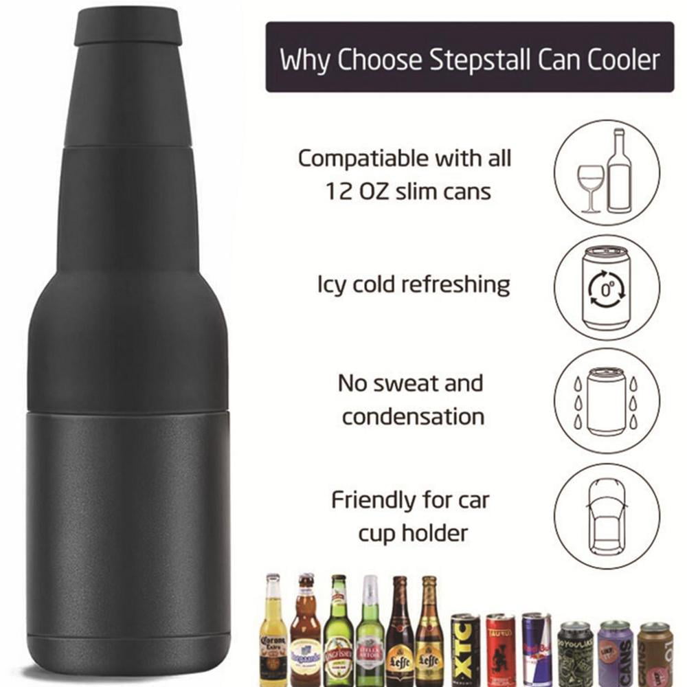 Eagle Beer Bottle Cooler, Double Wall Insulated Beer Bottle Insulator,  Stainless Steel Beer Bottle Holder with Opener - Fits 12 oz Bottles for  Outdoor Activities Party 