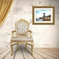thumbnail image 3 of Villa, Mlli 32x25 Gold Ornate Wood Framed with Double Matting Museum Art Print Titled - Huntington Pier, 3 of 4