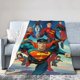 thumbnail image 2 of Manta de franela de Superman, suave y acogedora manta de felpa para todas las estaciones para niños y niñas, manta ligera y cálida para sofá cama o viaje de 40 x 30 pulgadas, 2 of 8