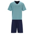 thumbnail image 1 of hajo Pijama corto para hombre - Klima-Light, pijama, shorty, mezcla de algodón Azul claro M (Medium), 1 of 6