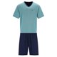 thumbnail image 1 of hajo Pijama corto para hombre - Klima-Light, pijama, shorty, mezcla de algodón Azul claro 4XL (XXXX-Large), 1 of 6