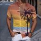 thumbnail image 2 of Camisas Para Hombre Manga Larga Negra Hombres Casual Manga corta Primavera Verano Turndown Neck 3D Impreso Camisas Moda Top Blusa Camisas (Coffee, XXL), 2 of 4