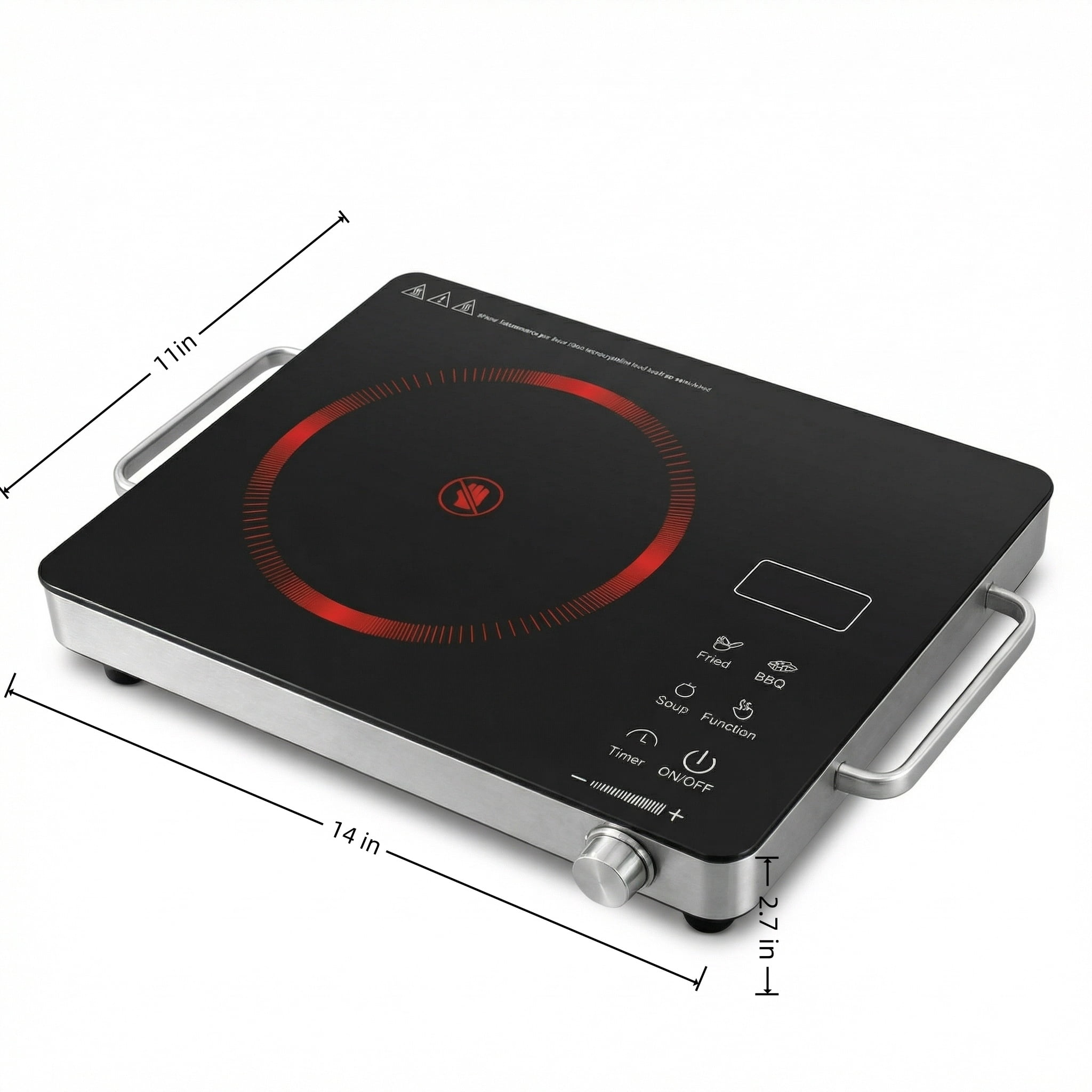 REDUSK Countertop Infrared Single Burner,2200W Single Burner Electric Cooktop, Hot Plate for Cooking, Electric Stove with Sensor Touch Control.