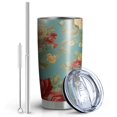 thumbnail image 2 of 20 Oz Pioneer Flower Coffee Tumbler Double Wall Insulated Stainless Steel Water Bottle | Metal Reusable Thermoses Flask with Cup Cap | Leak & Sweat Proof with Anti-Dust Lid, 2 of 7