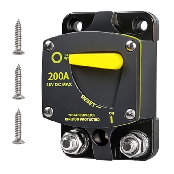 200A manual reset circuit breaker switch for circuit protection applications