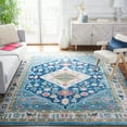thumbnail image 2 of SAFAVIEH Madison Altan Oriental Area Rug, Light Blue/Ivory, 6'7" x 6'7" Square, 2 of 11