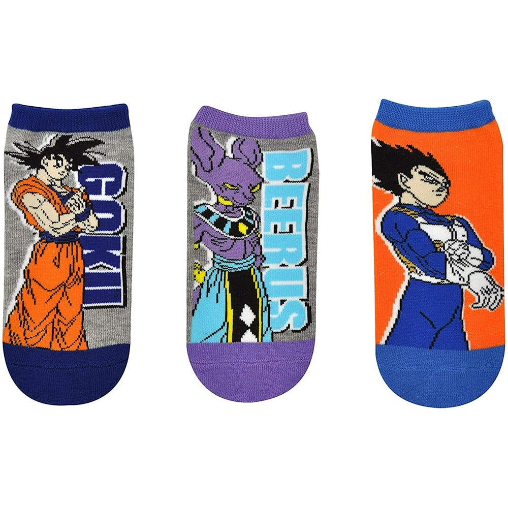 Dragon Ball Super Main Charactesr 3 Pair Pack Lowcut Socks - Walmart