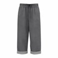 thumbnail image 6 of YOZGXEG Wide Leg Pants Women Women Summer Wide Leg Linen Pants Elastic Waist High Waisted Casual Beach Trousers Gray S-3Xl, 6 of 7