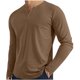 thumbnail image 1 of Camisa de Manga Larga de Ajuste Seco de los Hombres Color Sólido Pullover con Cuello en V para los Hombres, Suelto Ligero Top Transpirable para Deportes, 1 of 7