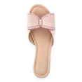 thumbnail image 4 of Time and Tru Women's Raffia Bow Slide Sandals, 4 of 5