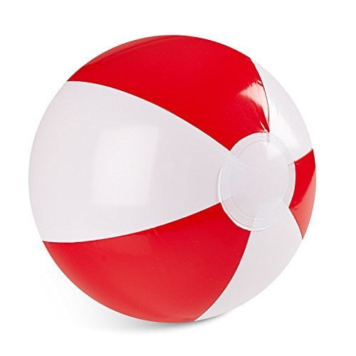 Dozen 12" Red And White Beach Ball