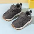 thumbnail image 5 of pwidon Toddler Velcro Sneakers Breathable Non Slip Gum Sole Casual Walking School Shoes for Boys Girls Gray 25, 5 of 6