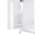 thumbnail image 4 of White Bathroom Vanity - Vanity Cabinet with Soft-Close 6 Drawers & Double Doors, 2-Tier Shelves MDF Pine Wood Legs Vanities for Bathroom/Laundry Room/Powder Room, 4 of 9