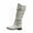 Grey, variant on Women's Knee High Boots Retro Heel Booties Stylish Footwear for Women Footwear