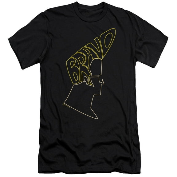 Johnny Bravo Bravo Hair S/S Adult 30/1 T-Shirt Black