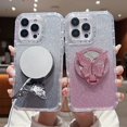 thumbnail image 2 of 3-in-1 Magnetic Glitter Mirror Phone Case with Stand for iPhone 11-16 Pro Max, 2 of 7