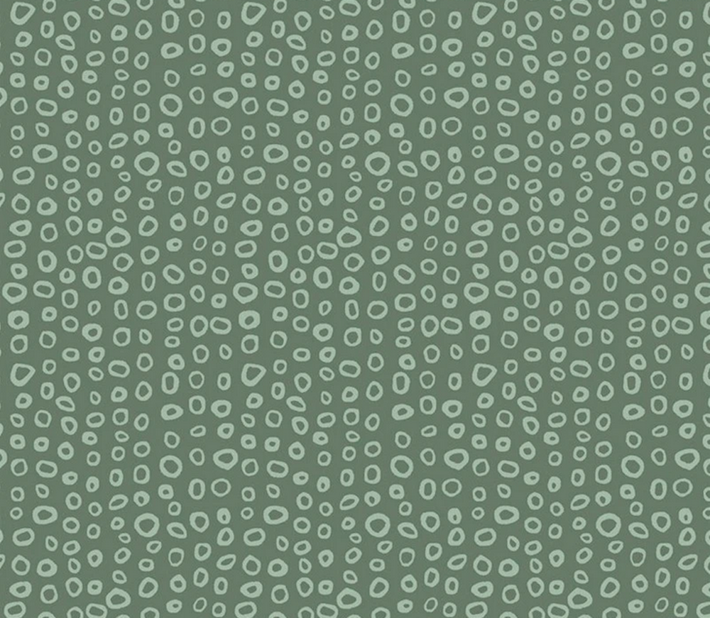 Stof Fabrics Murano Collection Dots Terra Cotta /& Green Cotton Fabric By The Yard