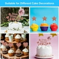 thumbnail image 5 of Star and Heart Cake Topper, Happy Birthday Toppers set, with Confetti Balloon for Birthday Party Decorations, 11pcsrose gold, 5 of 5