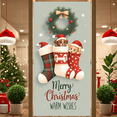 thumbnail image 4 of Decorative Design Merry Christmas Banner Snowflake Pattern Winter Holiday Event Decoration for Christmas Party Indoor Decoration, 4 of 9