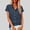 Navy, variant on Women 2026 Plus Size Linen Shirts Short Sleeve Button Down Summer Casual Lapel Blouses