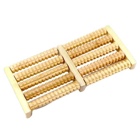 Foot Massager with Wooden Colorful Six Row Massage Wheels
