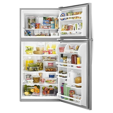 Whirlpool - 18.2 Cu. Ft. Top-Freezer Refrigerator - Monochromatic Stainless-Steel