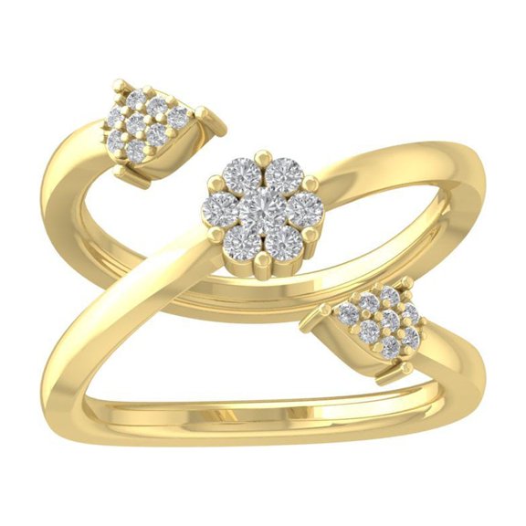 Araiya 14K Yellow Gold Diamond Band Ring (3/8 cttw, I-J Color, I2-I3 Clarity) 9.5