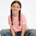 thumbnail image 7 of Bovxnpu Girls Short Sleeve T Shirts Kids Summer Tops Solid Cotton T Shirt For Kids Tees, 7 of 7