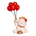 thumbnail image 1 of Colección de estatuas de gato de la suerte, decoración de Feng Shui chino, adorno de mesa de resina para Estilo B, 1 of 9