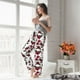 thumbnail image 5 of Balery Rose Flowers Pantalones de pijama para mujer, pijamas ultraligeros, pantalones de estar por casa-Small, 5 of 6