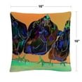 thumbnail image 2 of Color Series Four Clucks Green' Animals Pets Painting Bold By Pat Saunders-White 16 X 16 Decorative Throw Pillow, 2 of 4