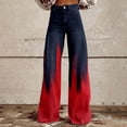 thumbnail image 2 of Bovemsi Wide Leg Pants Woman High Waist Patterned Lightweight Loose Fit Casual Colorful Trouser Jeans Travel Pants, 2 of 9