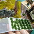 thumbnail image 5 of 28 Pcs Green Bushy Tufts Lowland Shrubs Tuft Terrain Model Kit Static Scenery Model DIY Miniature for Train Landscape Railroad Scenery Sand Military Layout Model War Gaming Terrain, 5 of 6