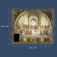 thumbnail image 2 of School of Athens by Raphael, World Famous Wall Art Collection, Framed Wall Art for Your Living Room or Kitchen Decor, 11x14, 2468BW, 2 of 7