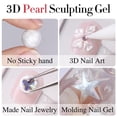thumbnail image 2 of Gel de uñas Double Rhythm 3D Pearl Sculpting, 15 g, plata y seda, 2 of 9