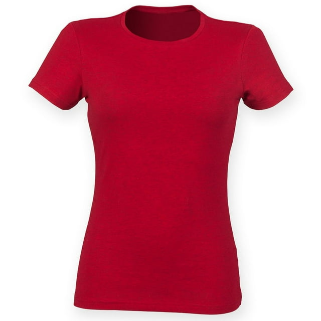 Skinni Fit T-Shirt à Manches Courtes Extensible Confortable pour Femmes
