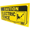 thumbnail image 2 of Hy-Ko Caution Electric Fence Sign, Durable Weather-Resistant Plastic, Highly Visible Yellow Color, 2 of 6