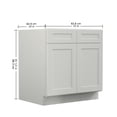 thumbnail image 5 of Miekor Furniture 33"in W x 24"in D x 34.5"in H in Shaker Dove Plywood Ready to Assemble Sink Base Cabinets with Shelf 15406, 5 of 6