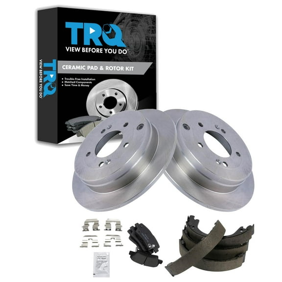 TRQ Rear Ceramic Brake Pad & Rotor Kit Fits Select 2007-2009 Kia Amanti